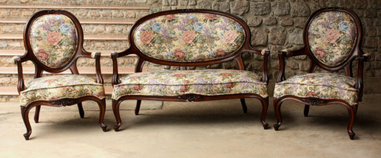 Carved Sofa Louis single seaters and two seater