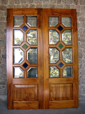 Doors with Coloured Glass