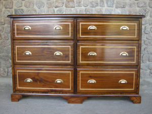 Inlaid Six Drawer Chest