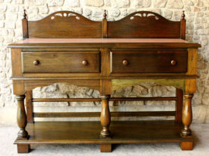 Green Dresser with Marble Inlay