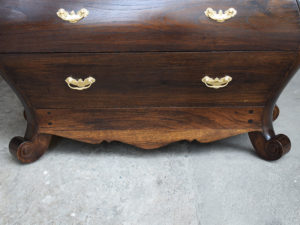 Three Drawer Bombe Chest detail