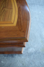 Inlaid Serpentine Desk detail