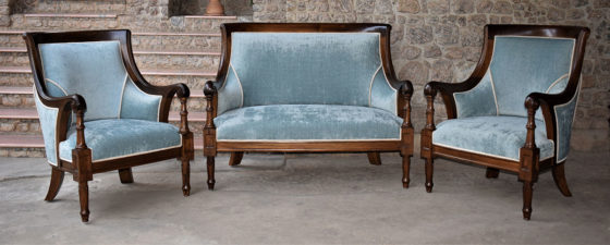 Carved Regency Sofa single seaters and two seater